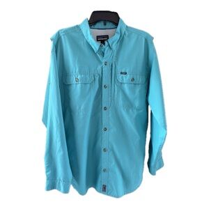 Patagonia Men's Turquoise Button Down Shirt